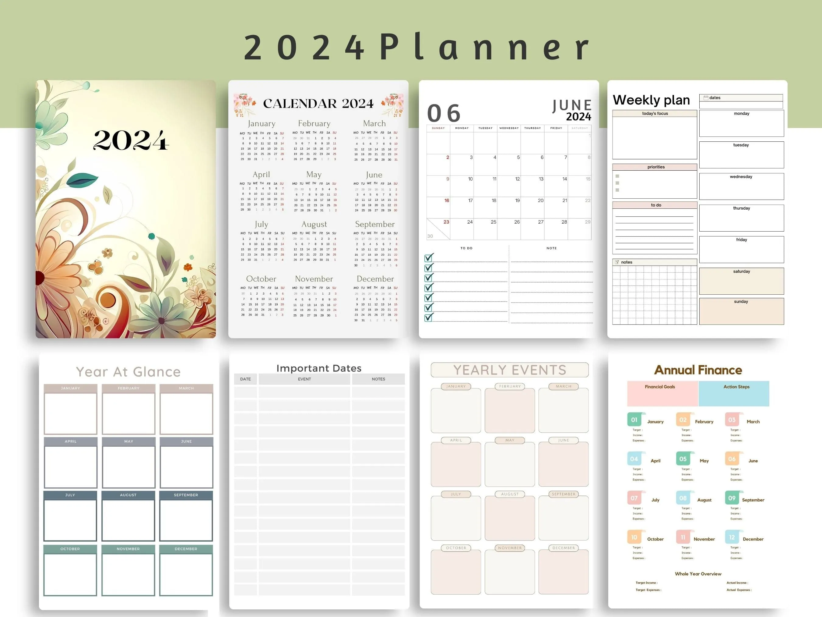 2024 Planner- Floral