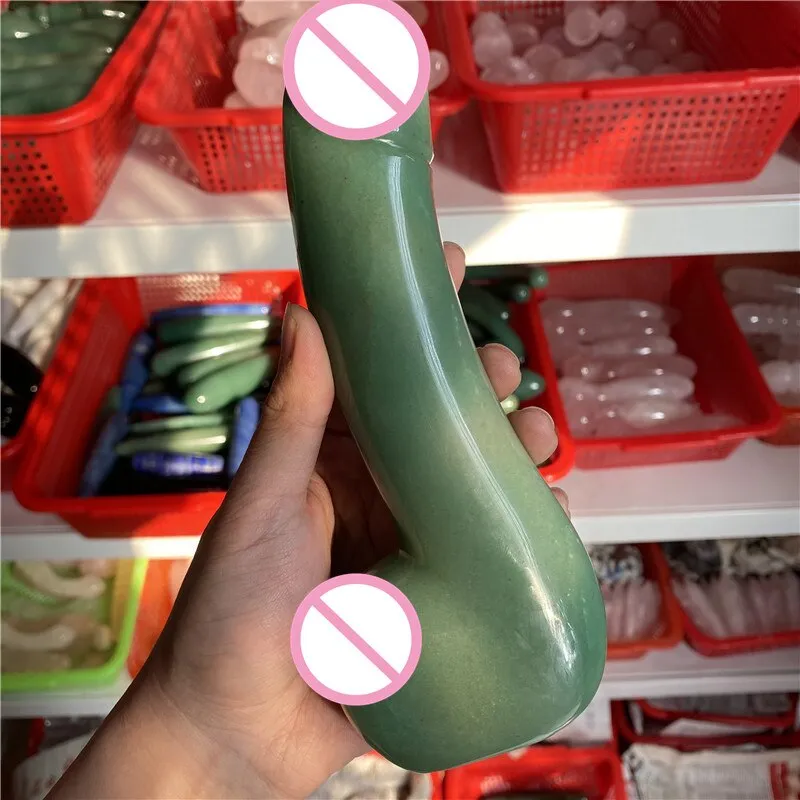 20CM Natural Green Aventurine Crystal Quartz Massage Wand