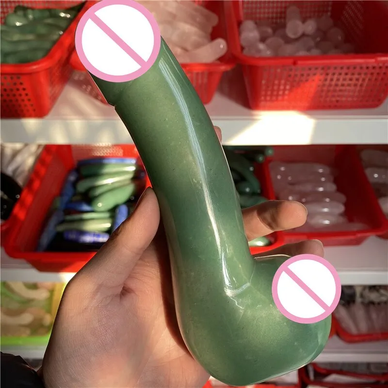 20CM Natural Green Aventurine Crystal Quartz Massage Wand