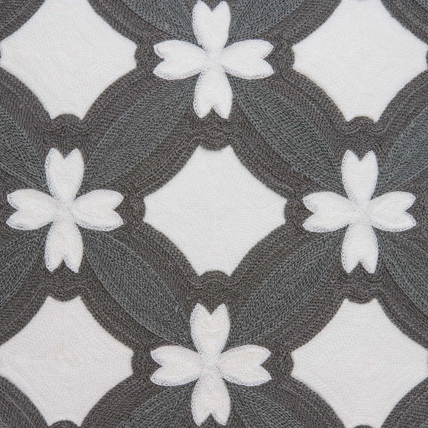 20" x 0.5" x 20" Transitional Gray and White Pillow Cover