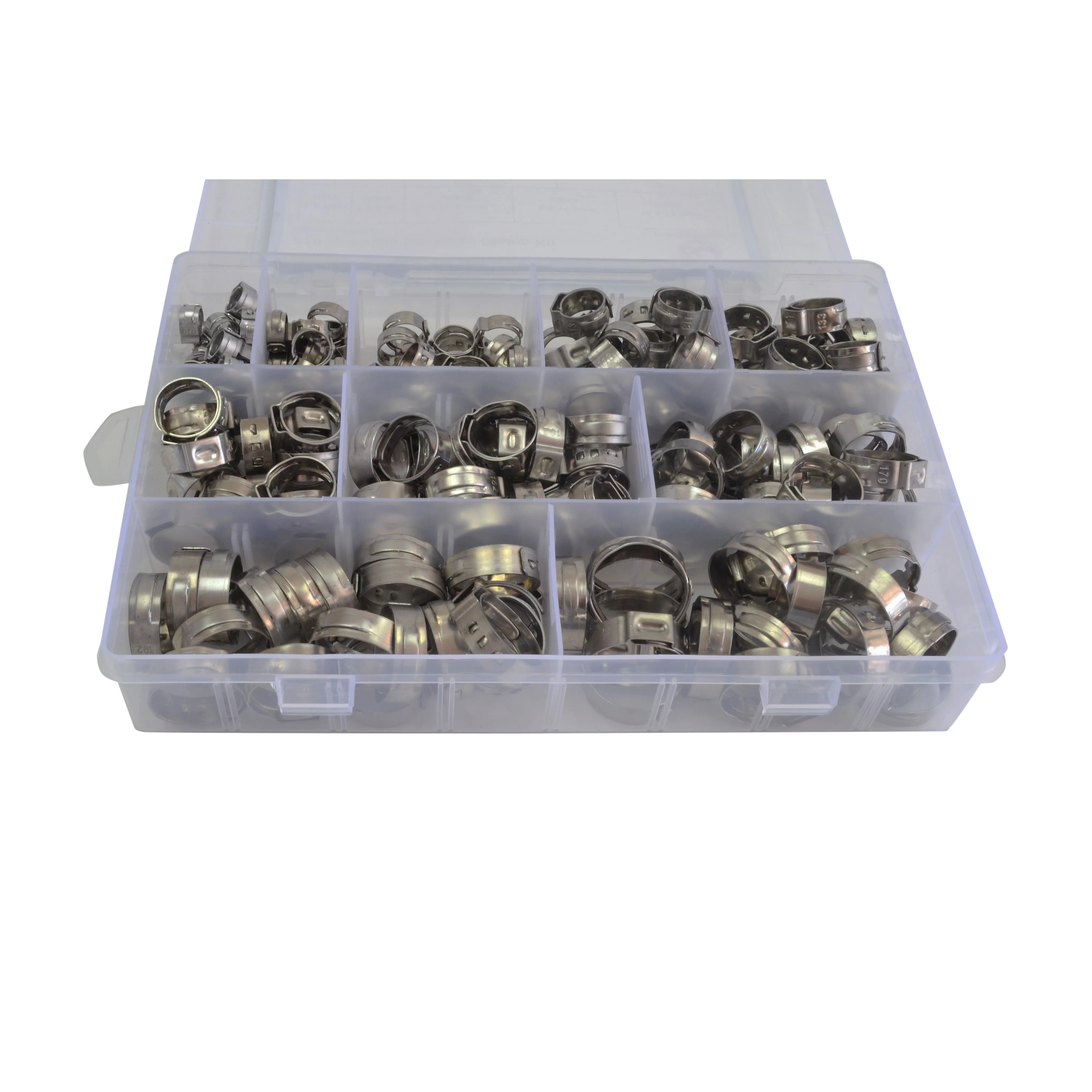 211pc 304 Stainless Steel Hose Clamp Grab Kit with Tool