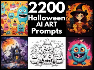 2200 Halloween AI Art Prompts