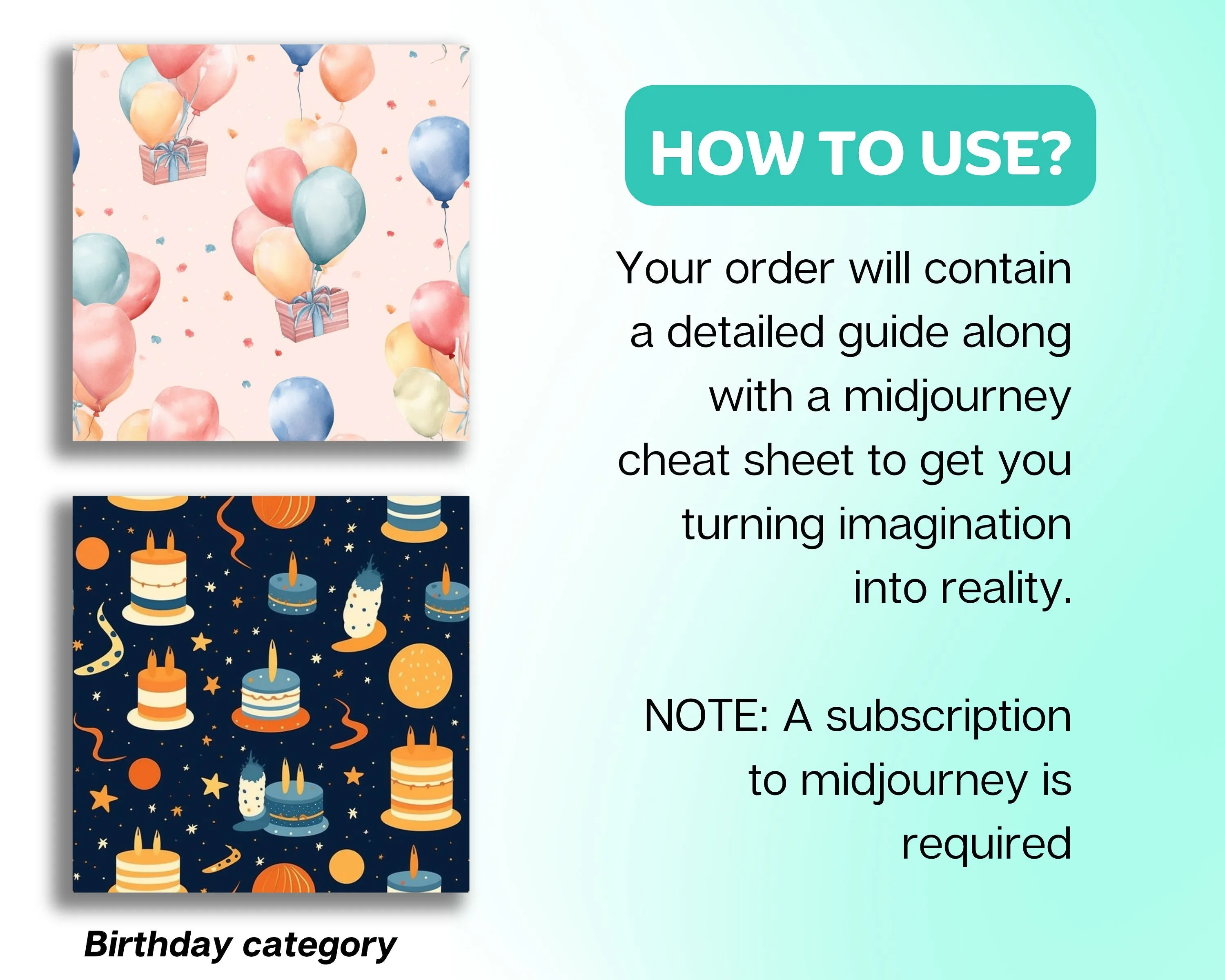 2500 Midjourney Prompts AI For Digital Paper, 25 Categories