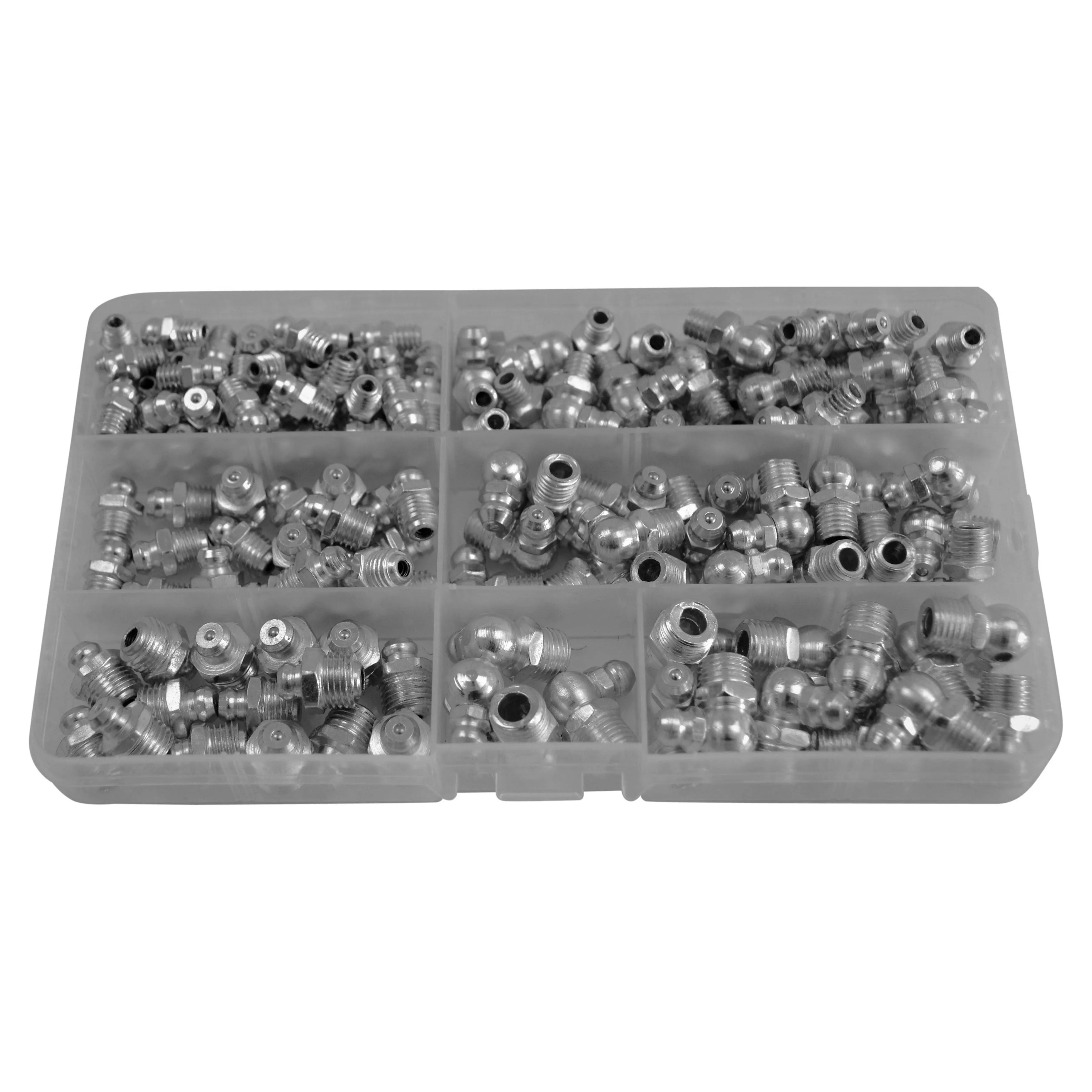 260pc Steel & Brass Metric and Imperial Grease Nipple Grab Kit Assortment