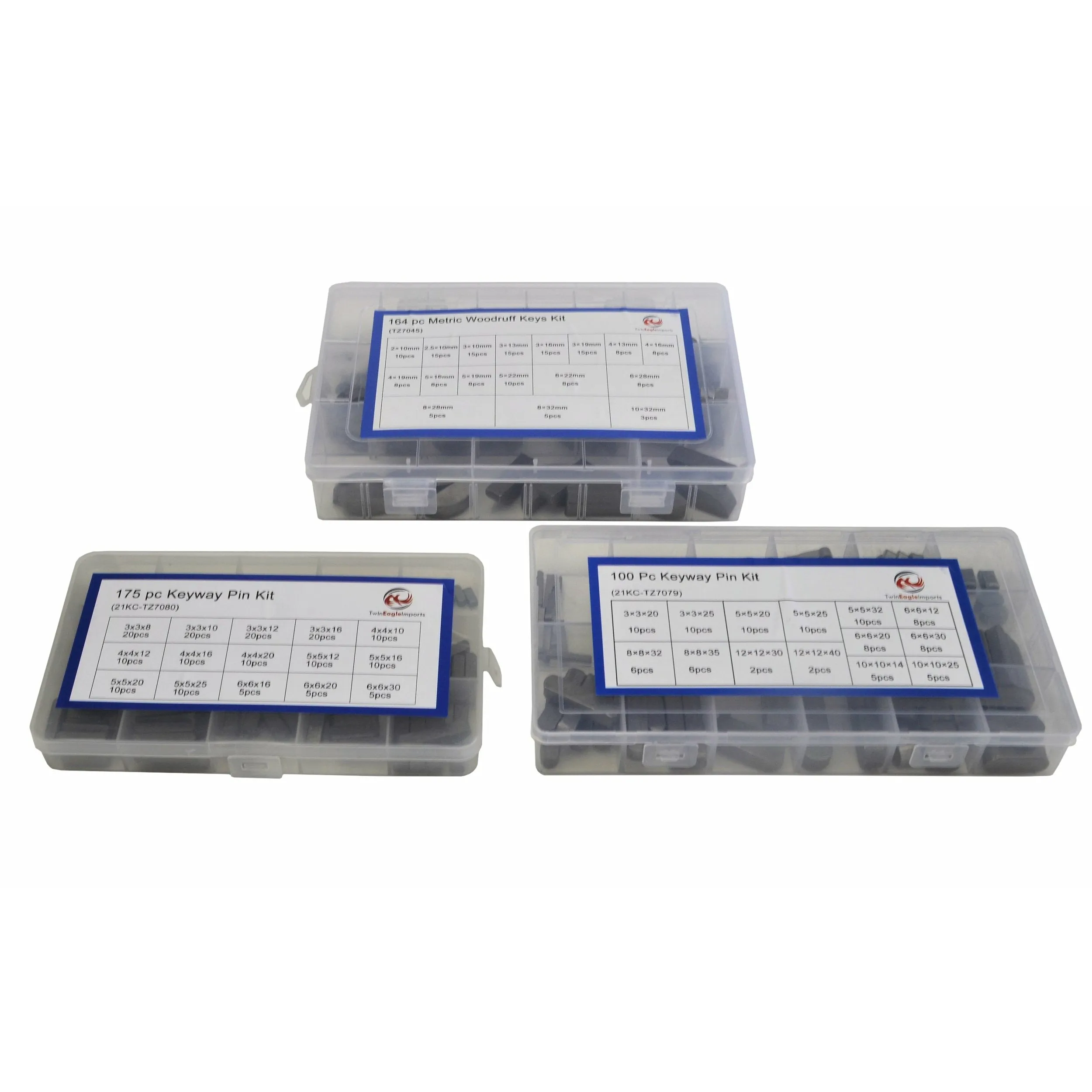 275pc Metric Keyway and 164pc Woodruff Keys Grab Kit