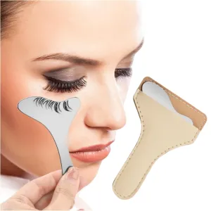 2Pcs 304 Stainless Steel Eyeliner Stencil, Multi-Functional Facial Massage Scratching Tool, Eyeliner Aid, Eyeliner Eyelash Lipstick Eyeshadow Applicator Aid. Multi-Functional Eye Make-Up Tool.