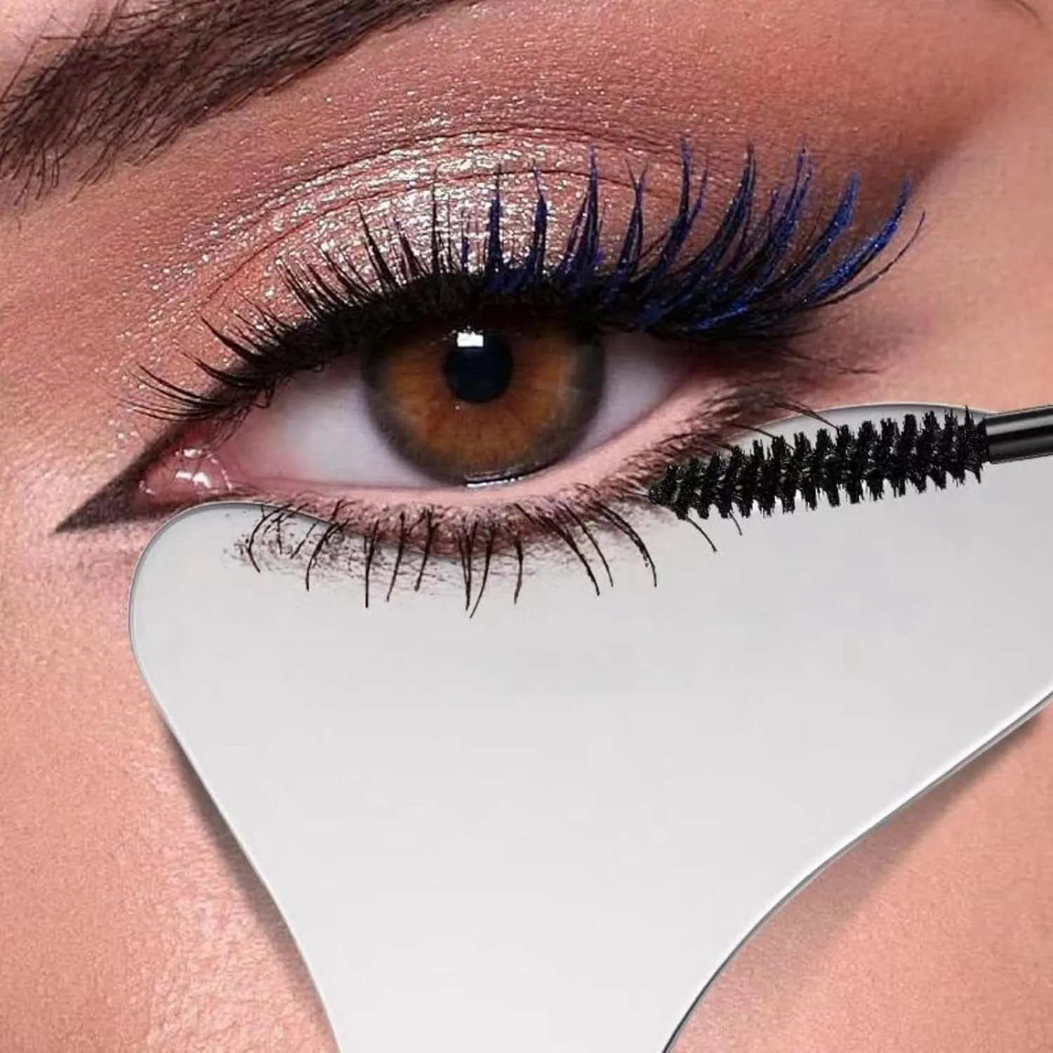 2Pcs 304 Stainless Steel Eyeliner Stencil, Multi-Functional Facial Massage Scratching Tool, Eyeliner Aid, Eyeliner Eyelash Lipstick Eyeshadow Applicator Aid. Multi-Functional Eye Make-Up Tool.