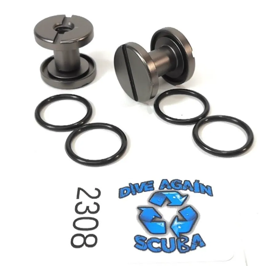 2x Scuba Dive BC BCD Backplate & Harness Book Screw Mounting Bolt 5/16" Diameter
