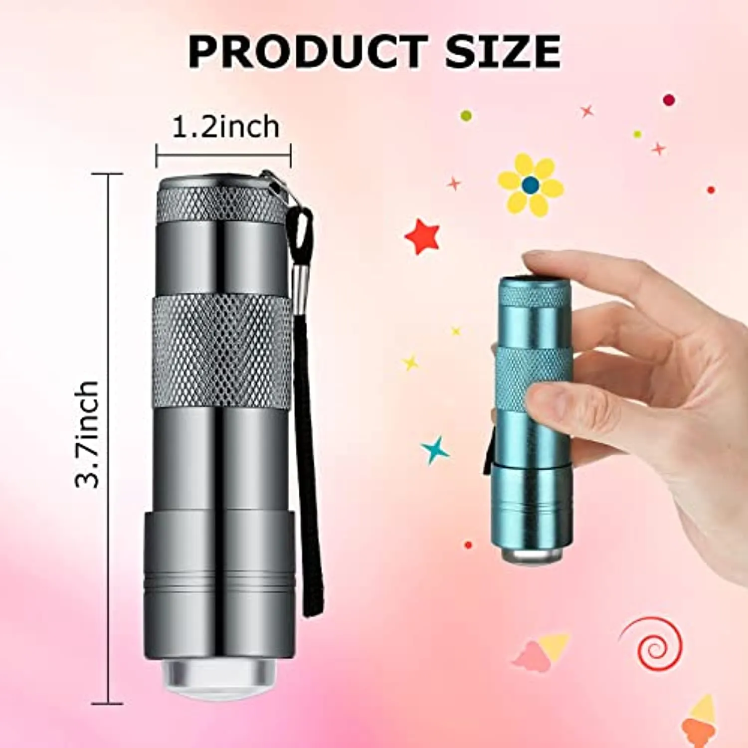 3 Pcs Mini UV Light Nails Dryer UV Lamp for Gel Nails Portable Silicone LED Nail Lamp Small Gel Nails Light Mini UV Light Presser Nail Polish Lamps Women Girl Nail Art Tools (Silver, Red, Blue)