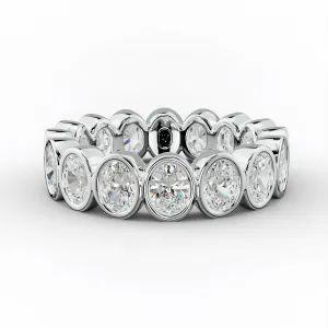 3.0 Carat Bezel Set Oval Diamond Eternity Band
