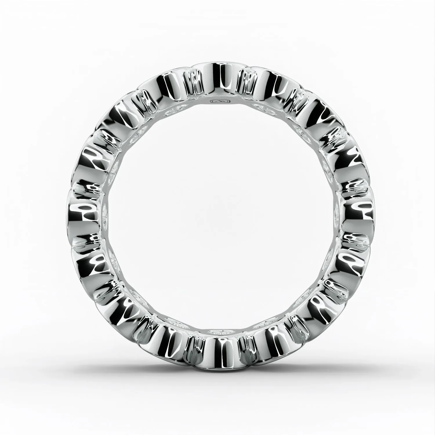 3.0 Carat Bezel Set Oval Diamond Eternity Band