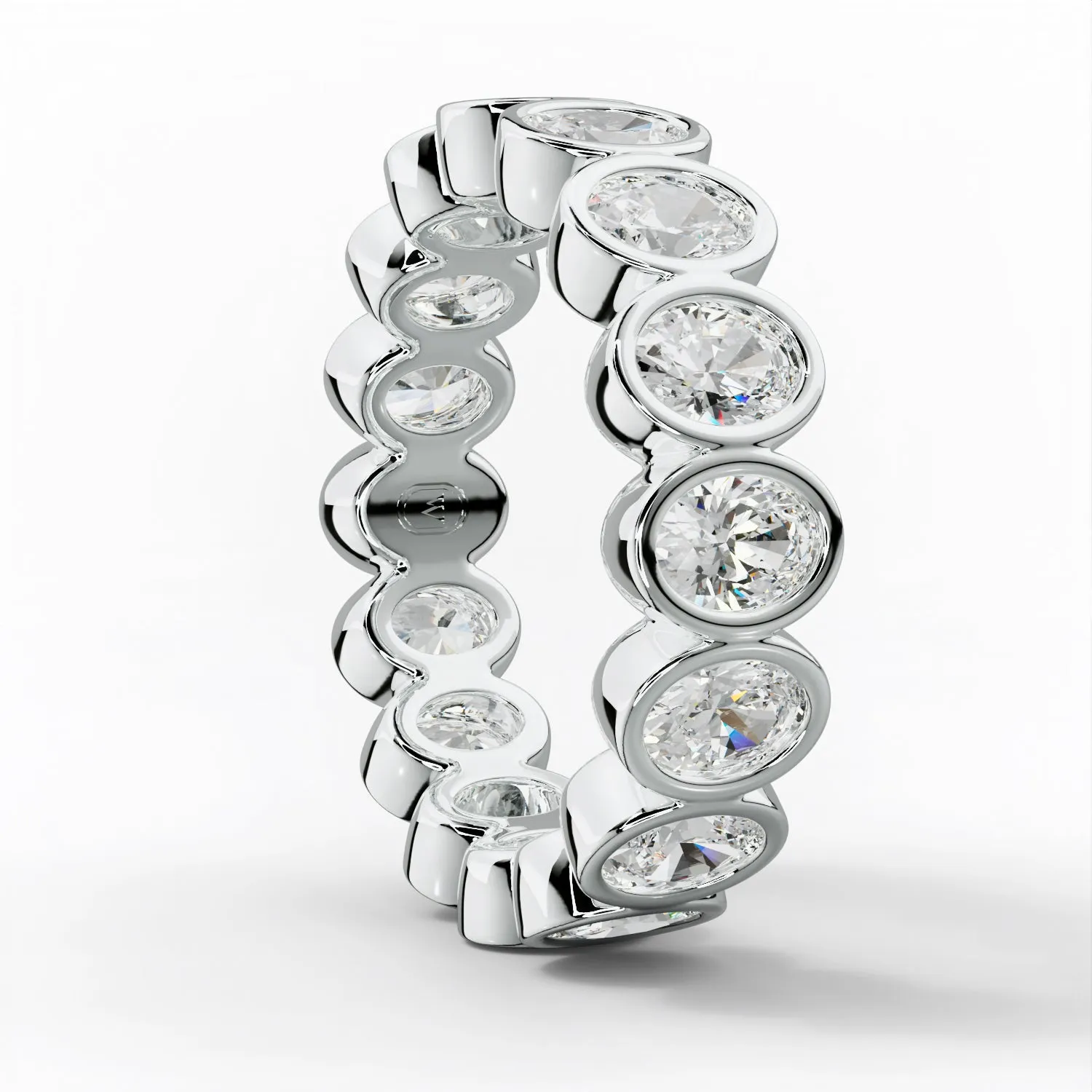 3.0 Carat Bezel Set Oval Diamond Eternity Band