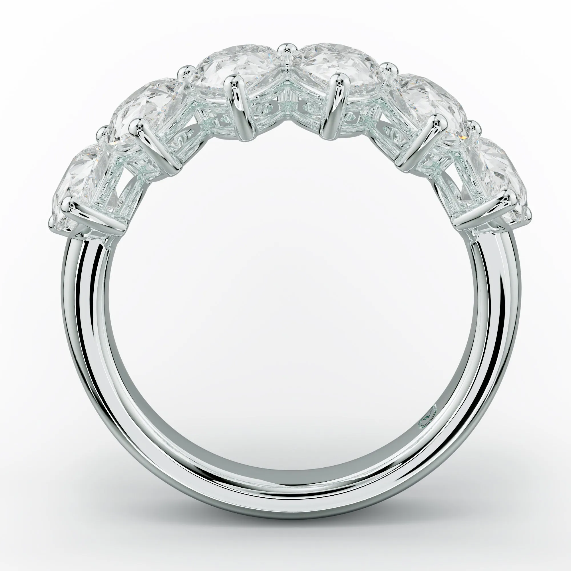 3.0 Carat Pear Shape Diamond Anniversary Band