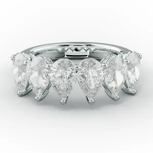 3.0 Carat Pear Shape Diamond Anniversary Band