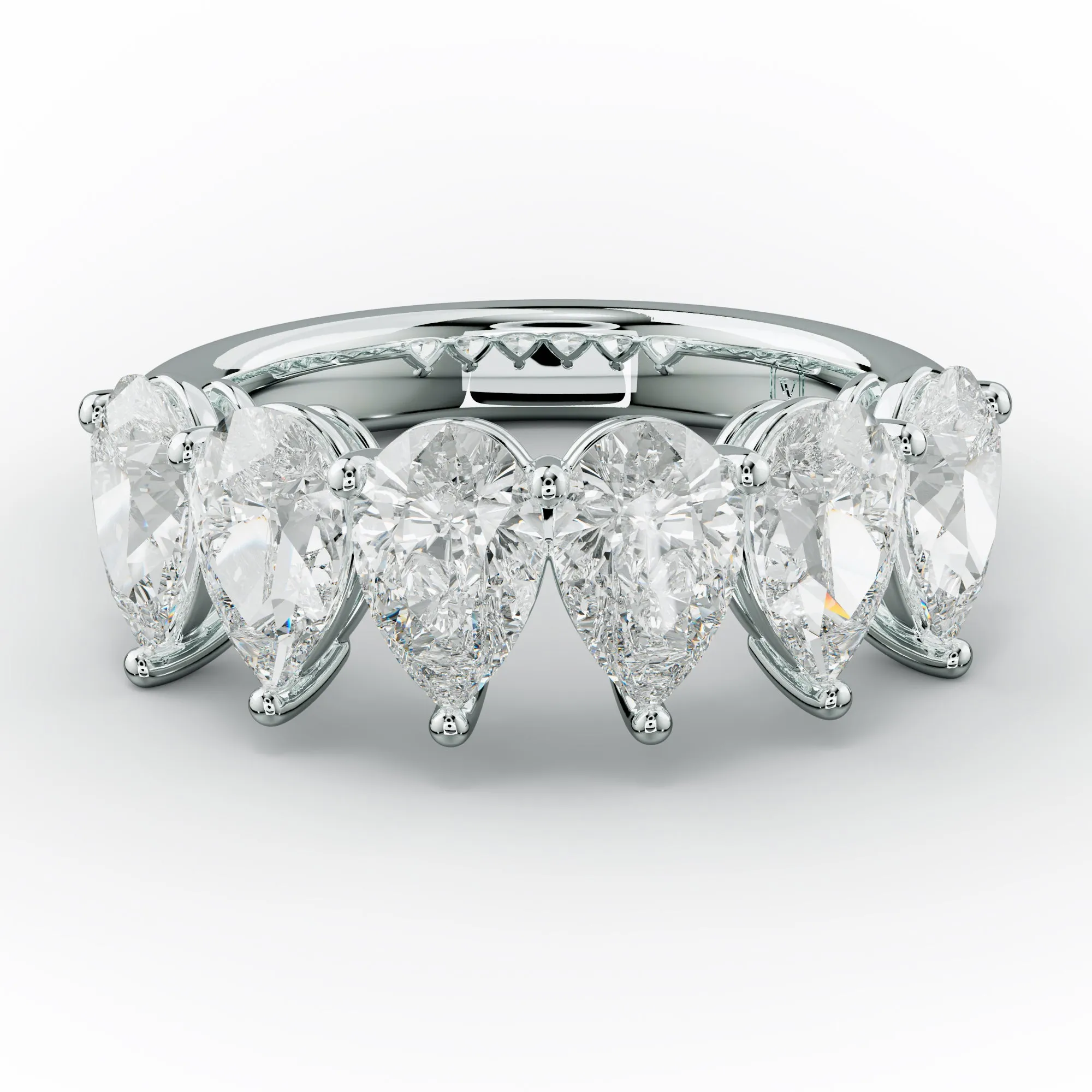 3.0 Carat Pear Shape Diamond Anniversary Band