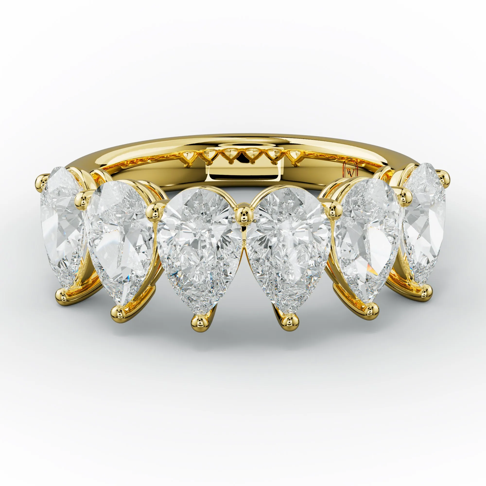 3.0 Carat Pear Shape Diamond Anniversary Band