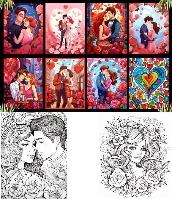 350 Valentine's Day Coloring Pages Indulge in Love: A Valentine’s Day Coloring Journey for Adults