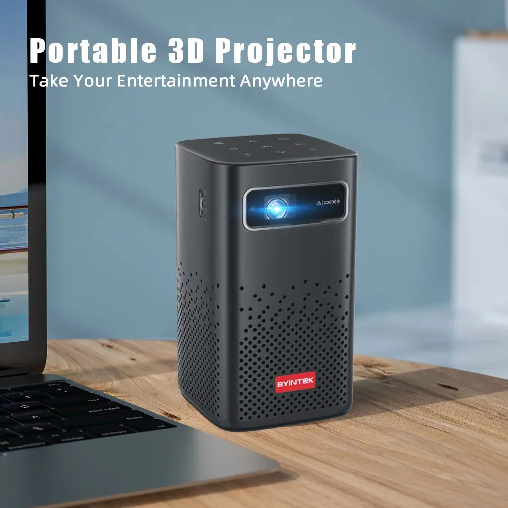 3D 4K Smart Android Mini Projector 1080P LED WiFi Portable Battery