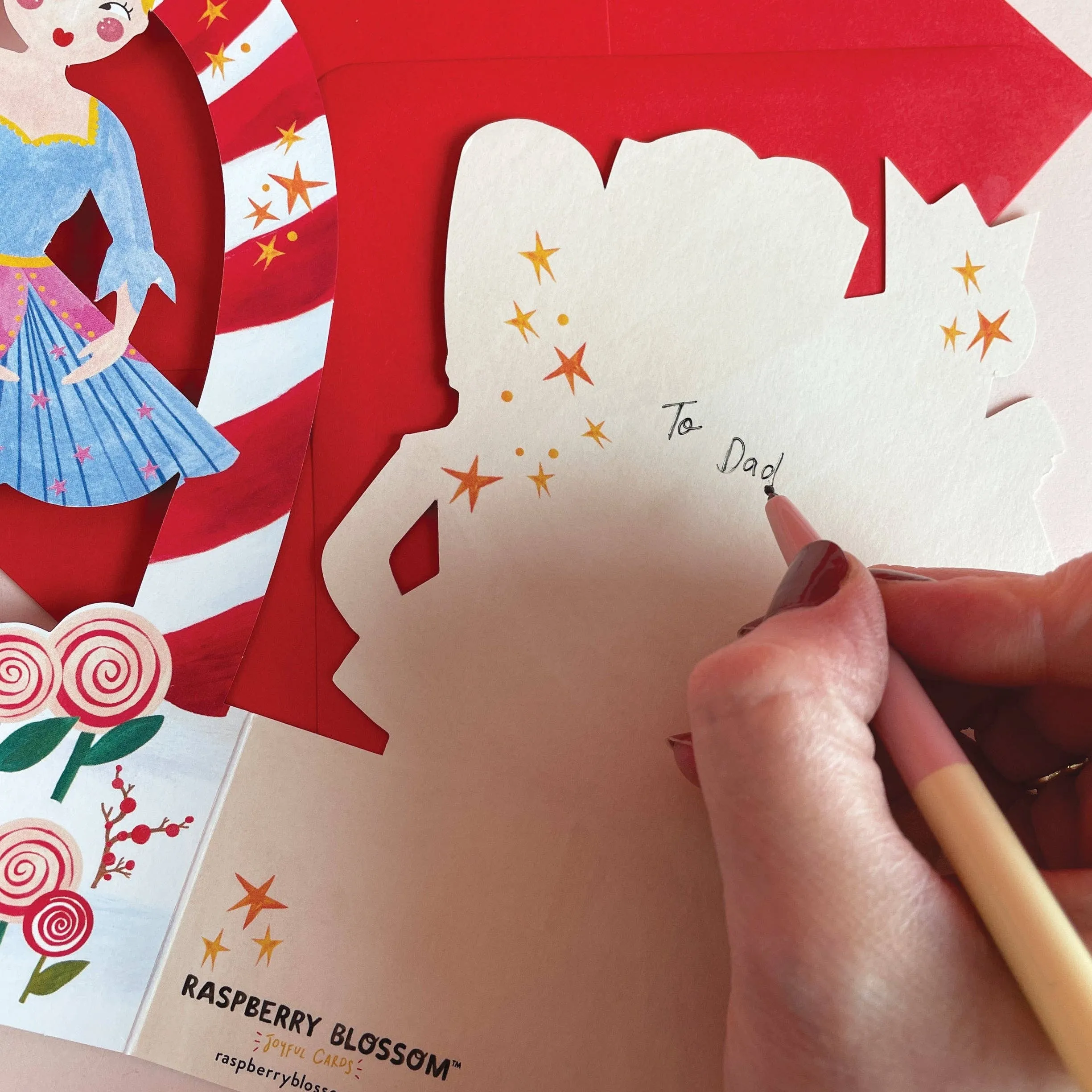 '3D Nutcracker inspired concertina fold' Christmas card