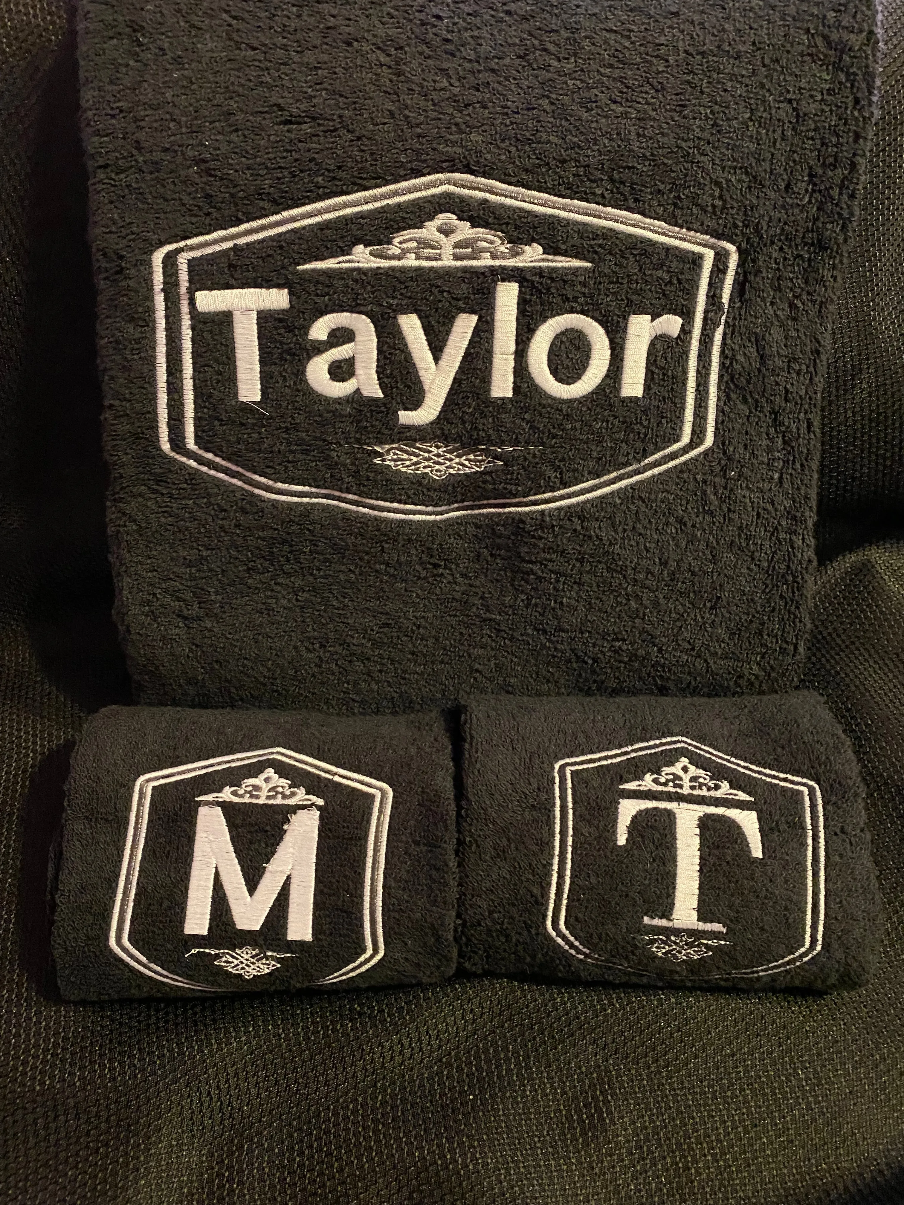 4-Piece Monogrammed Towel Set - Premium Cotton