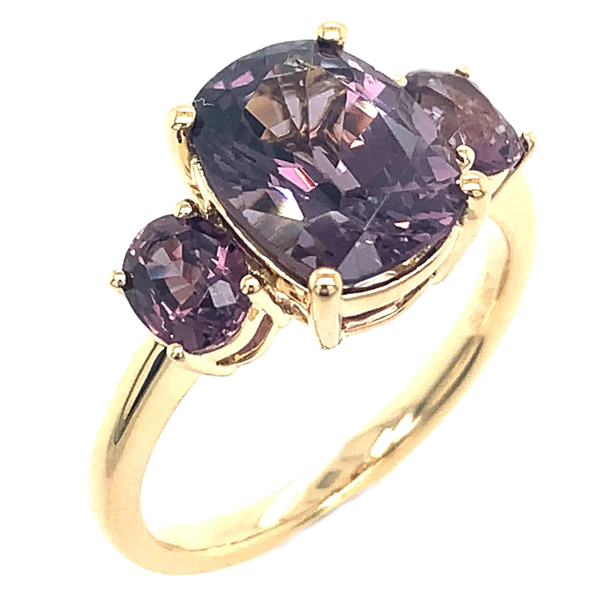 4.06carat Three Gem Stone Ring