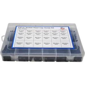 430pc High Tensile Cap Screw Bolts Grab Kit