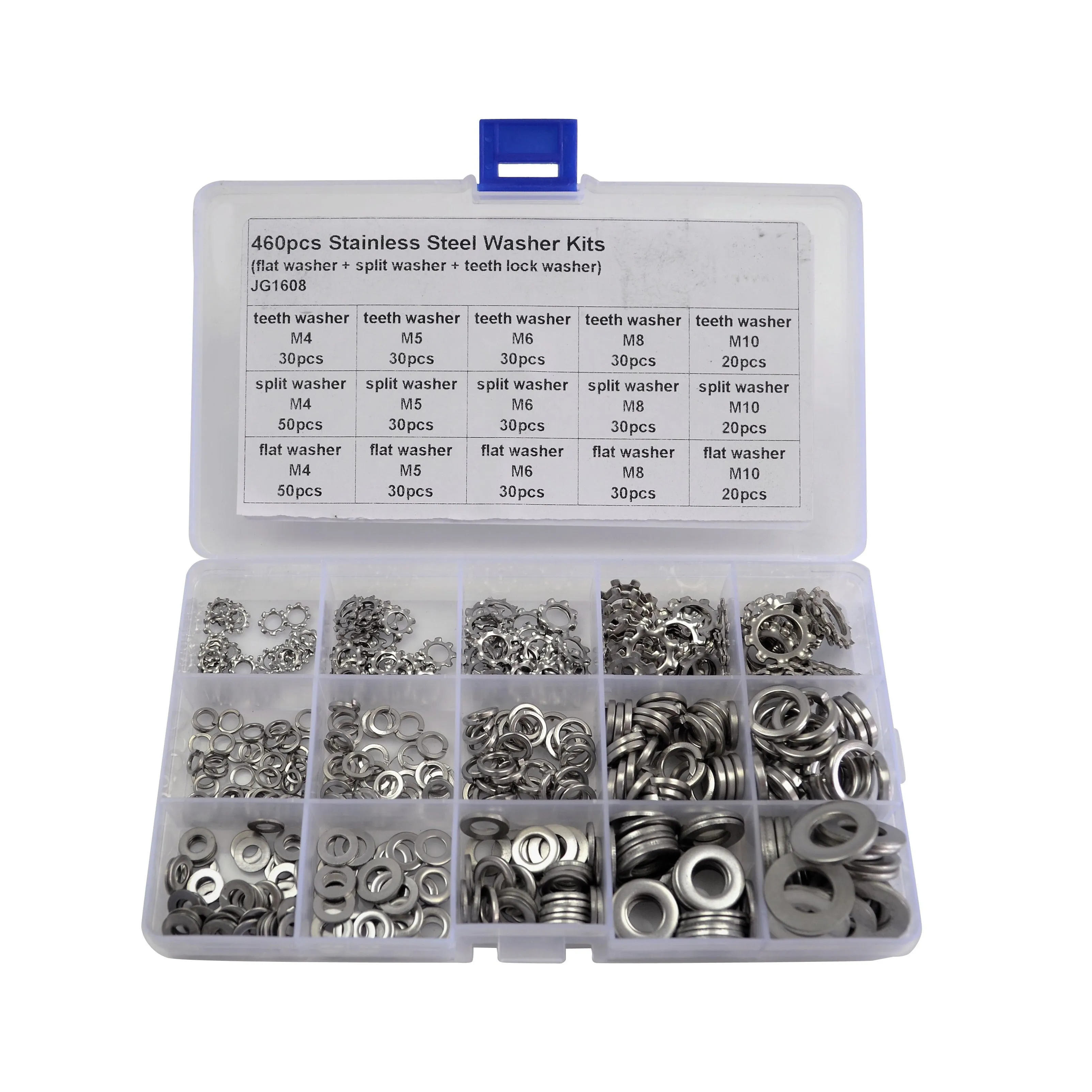 460pc Metric Stainless Steel Washers Grab Kit Assortment
