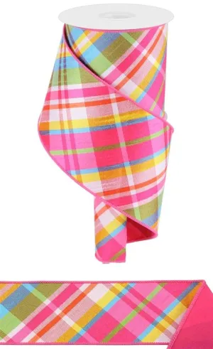 4" Diagonal Plaid / Pg Fused Back: Multi (10 Yards) RGX0052AW