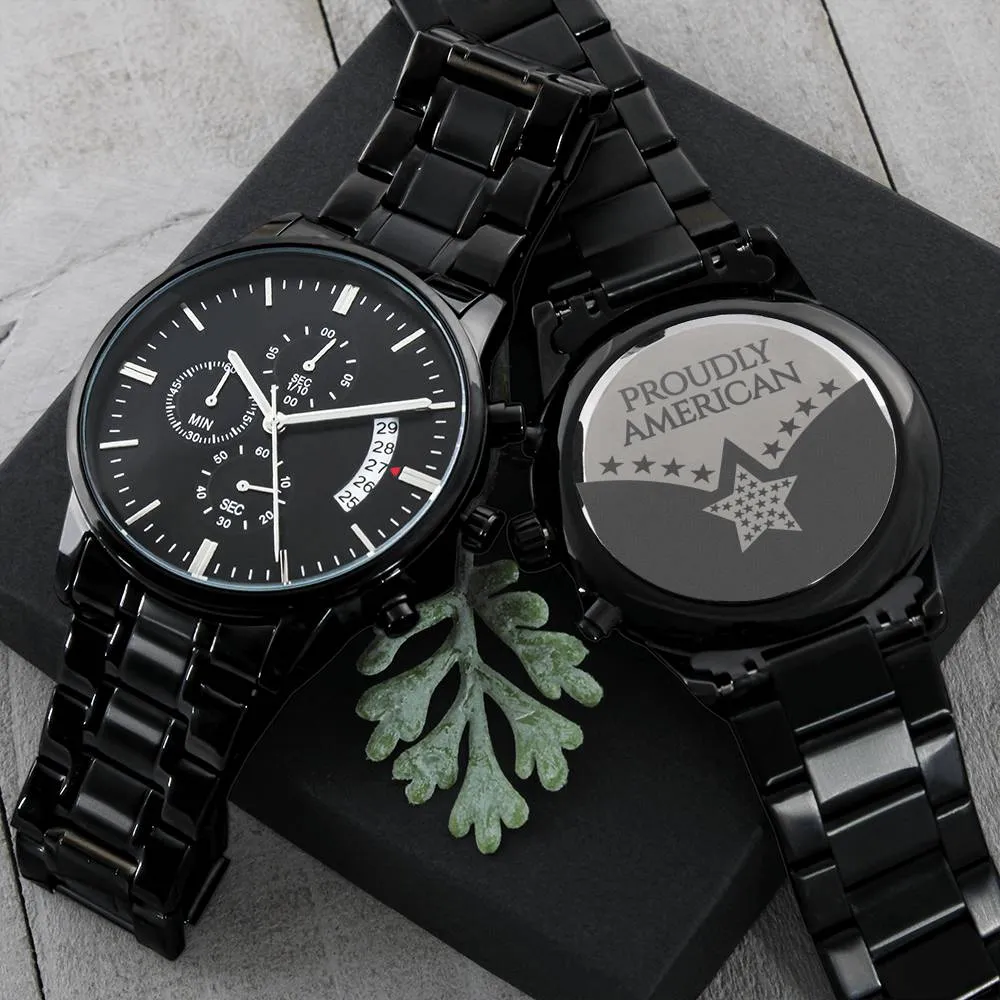 4th Of July USA Watch Gift For Husband - Proudly American