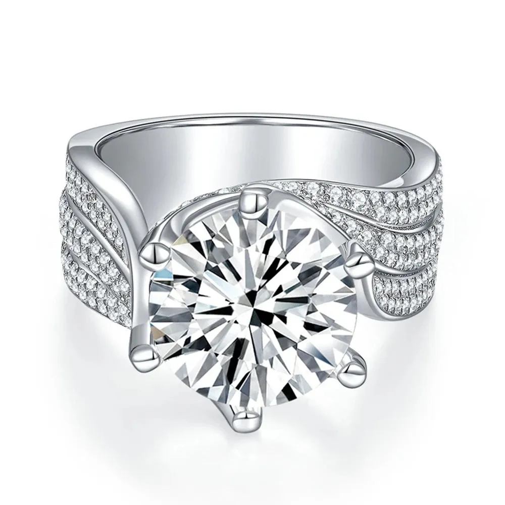 5.0 Ct Round Cut Diamond Wedding Ring