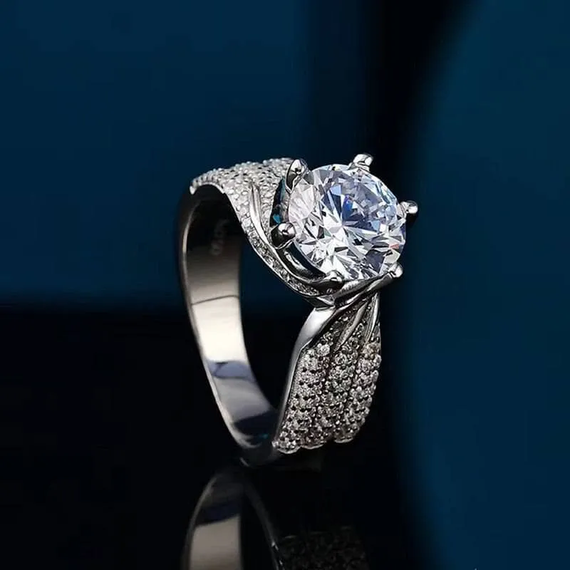 5.0 Ct Round Cut Diamond Wedding Ring