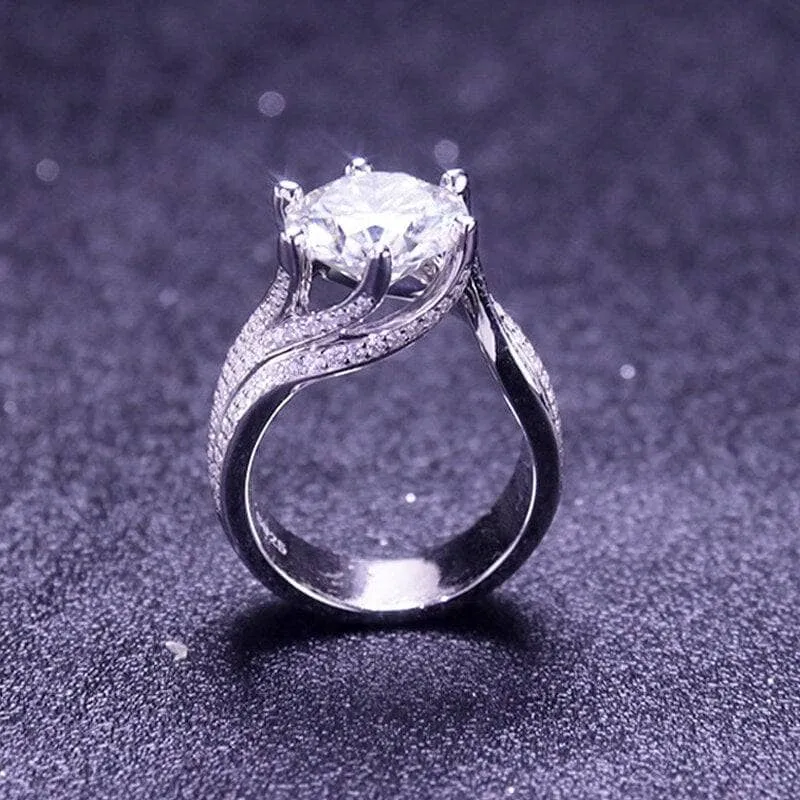 5.0 Ct Round Cut Diamond Wedding Ring