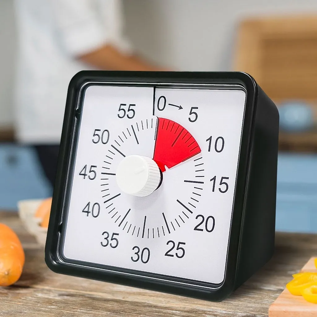 60 Minutes Visual Timer Mechanical Reminder Alarm Clock Kitchen Baking