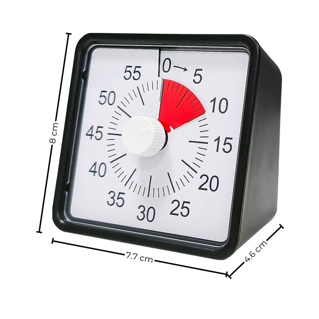 60 Minutes Visual Timer Mechanical Reminder Alarm Clock Kitchen Baking