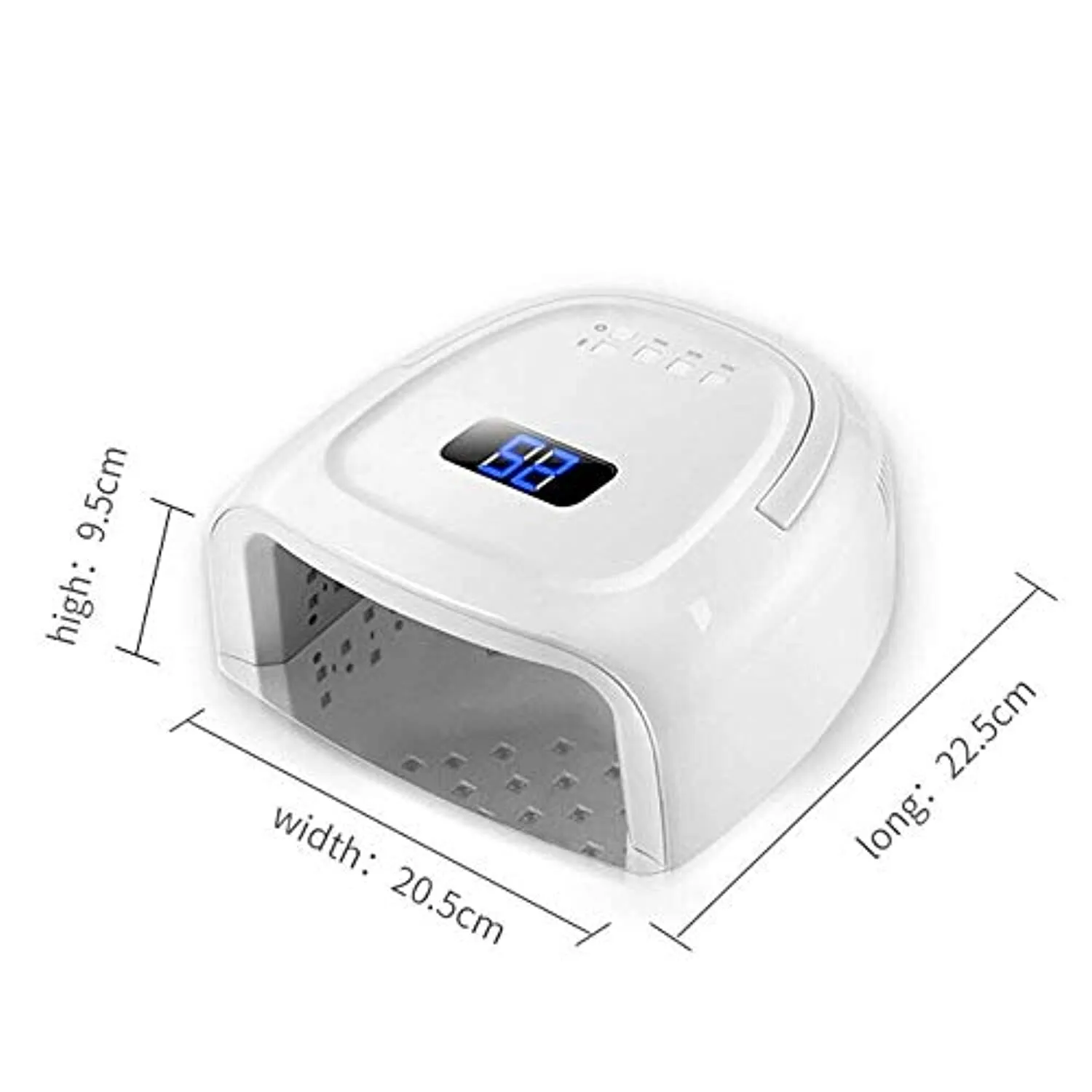 60W Rechargeable UV LED Nail Lamp, Faster Wireless Nail Dryer Gel Polish Light 42 Beads & Portable Handle, Professional Curing Lamp For Fingernail and Toenail, Auto Sensor & Quick Dry Nail Machine