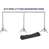 6m W x 3m H  White/ Black Photography Backdrop With Backdrop Stand