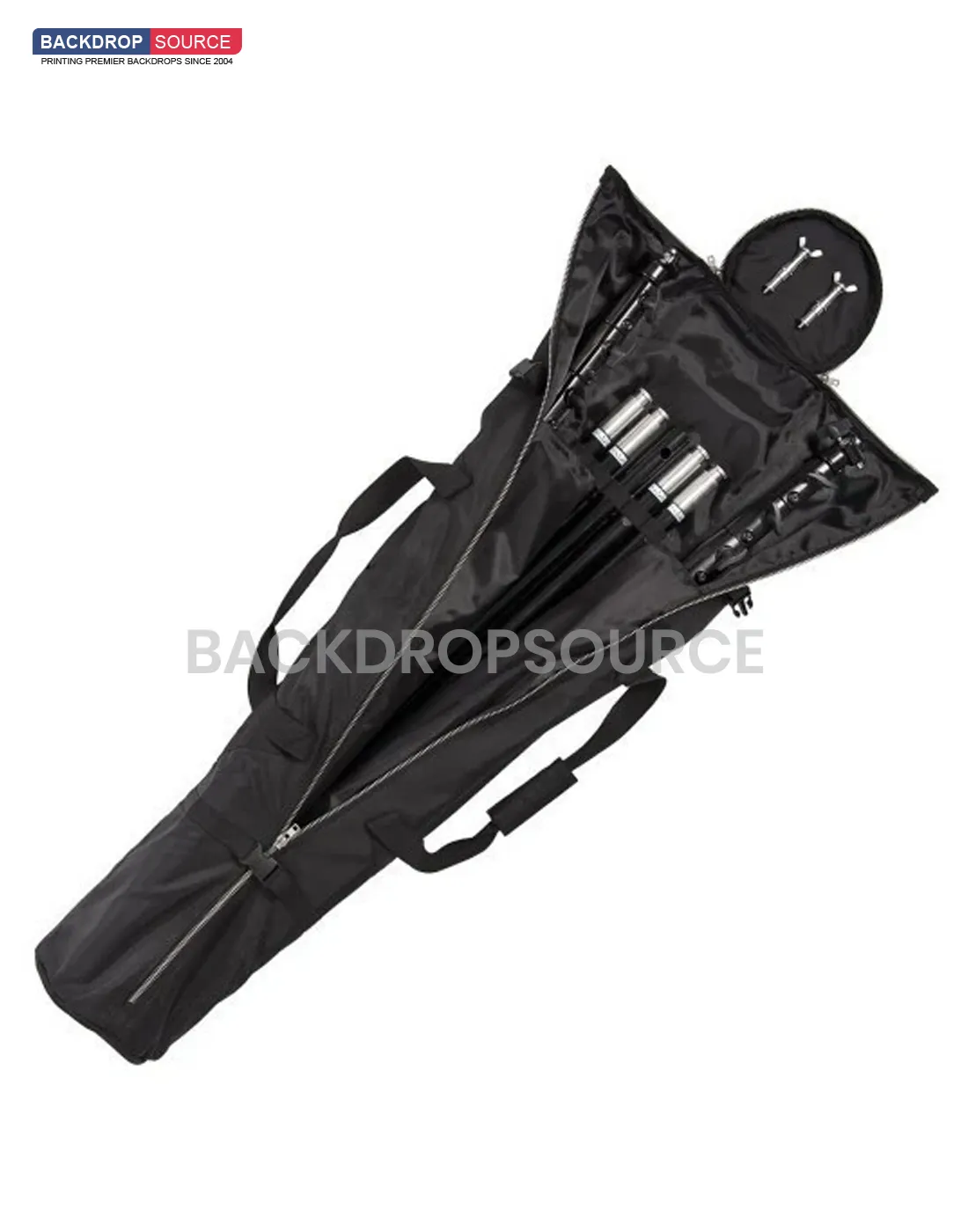 6m W x 6m H White/ Black Background with a Backdrop Stand