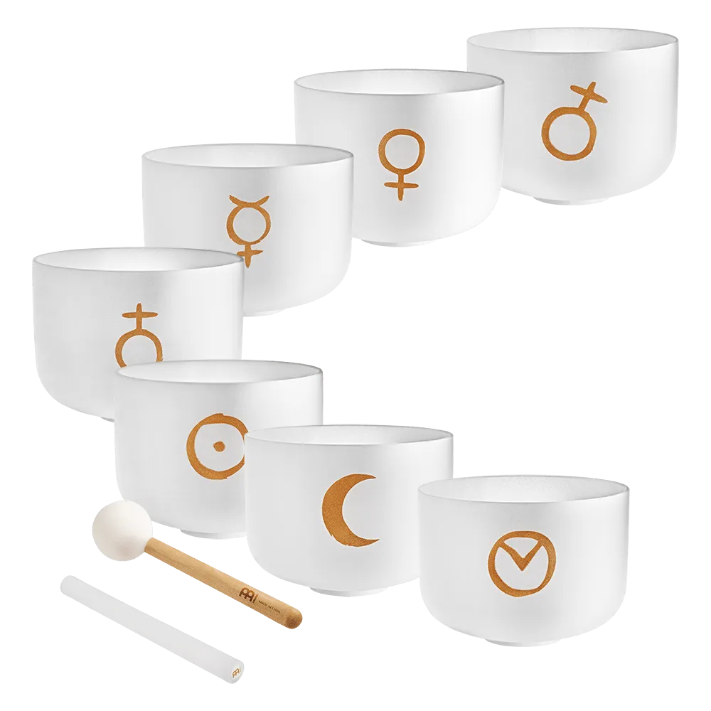 7 Cosmic Crystal Singing Bowls - Planetary Chakra Set
