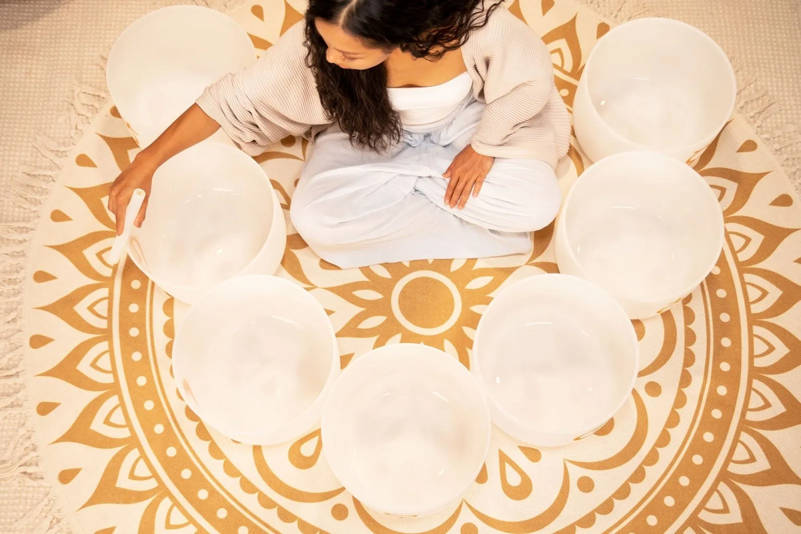7 Cosmic Crystal Singing Bowls - Planetary Chakra Set