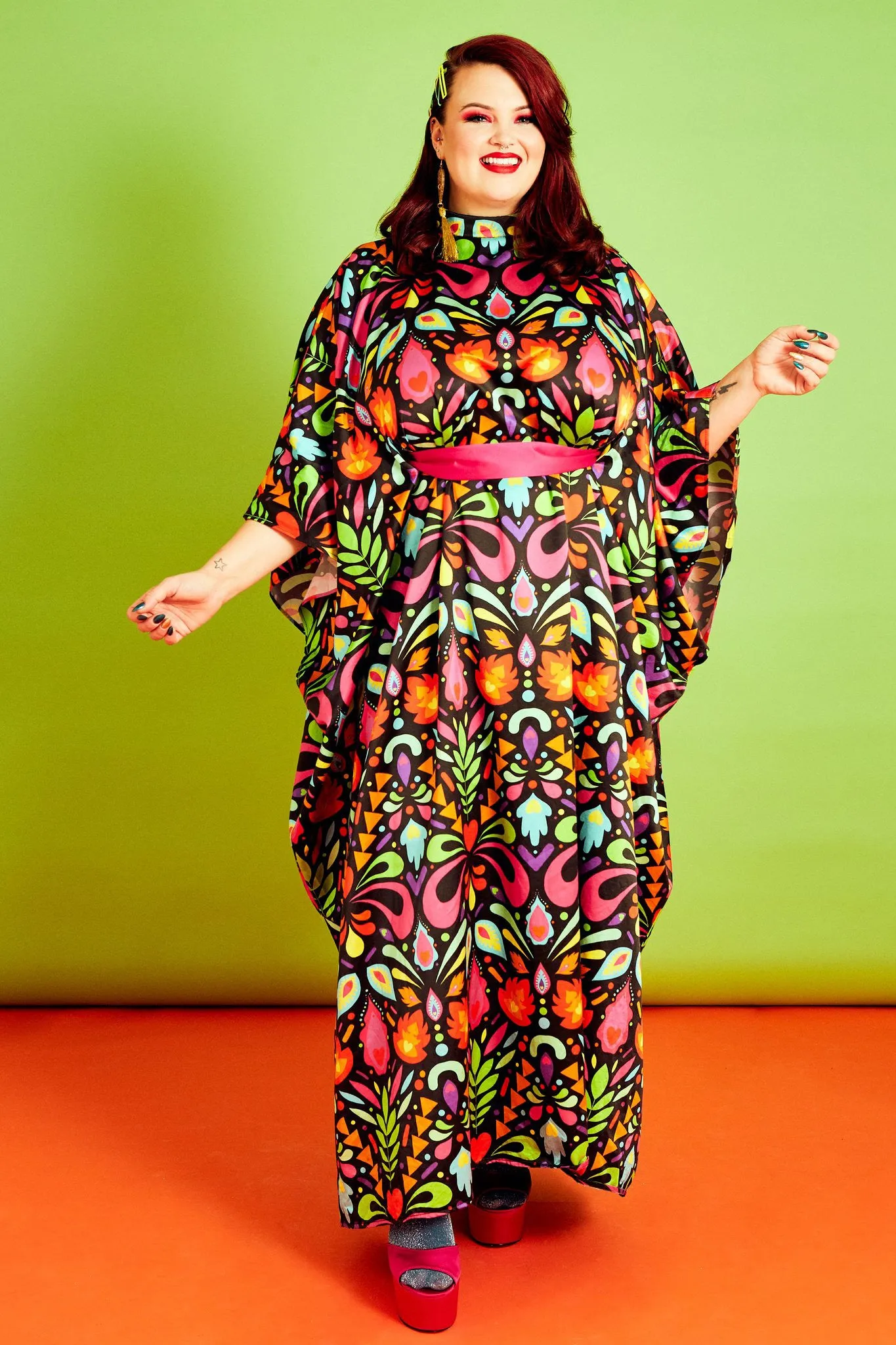 70's Style Cape Dress