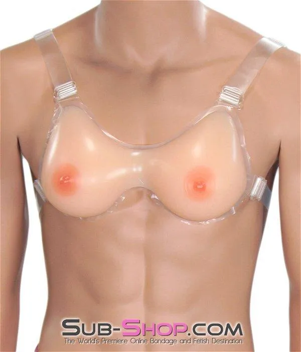 7932R      My Pretty Titties Teardrop Shape Lifelike Real Feel Breast Forms, B Cup Size