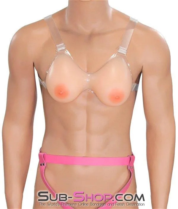 7934R      My Pretty Titties Teardrop Shape Lifelike Real Feel Breast Forms, DD Cup Size