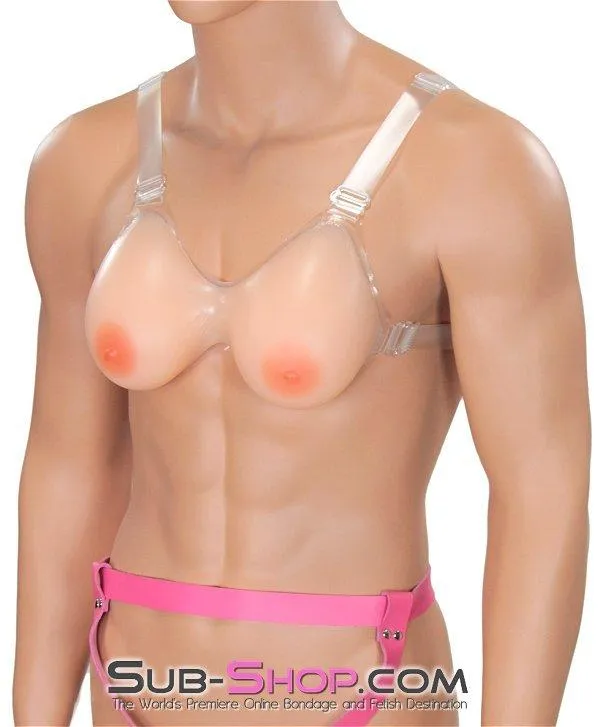 7934R      My Pretty Titties Teardrop Shape Lifelike Real Feel Breast Forms, DD Cup Size