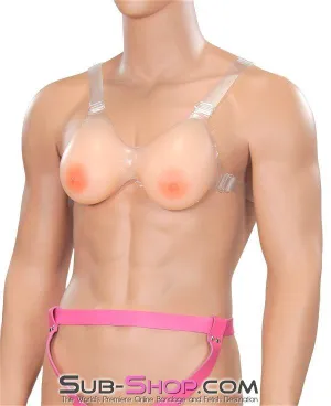 7934R      My Pretty Titties Teardrop Shape Lifelike Real Feel Breast Forms, DD Cup Size