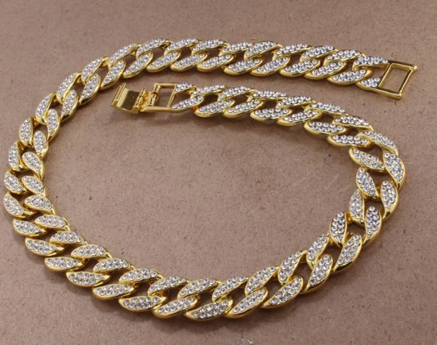 8 MM ICED OUT CUBAN CHAIN IN GOLD