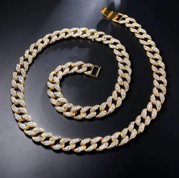 8 MM ICED OUT CUBAN CHAIN IN GOLD
