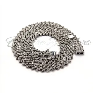 925 DIAMOND CUBAN CHAIN
