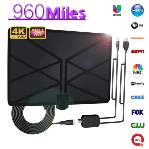 960 Miles TV Aerial Indoor Amplified Digital HDTV Antenna