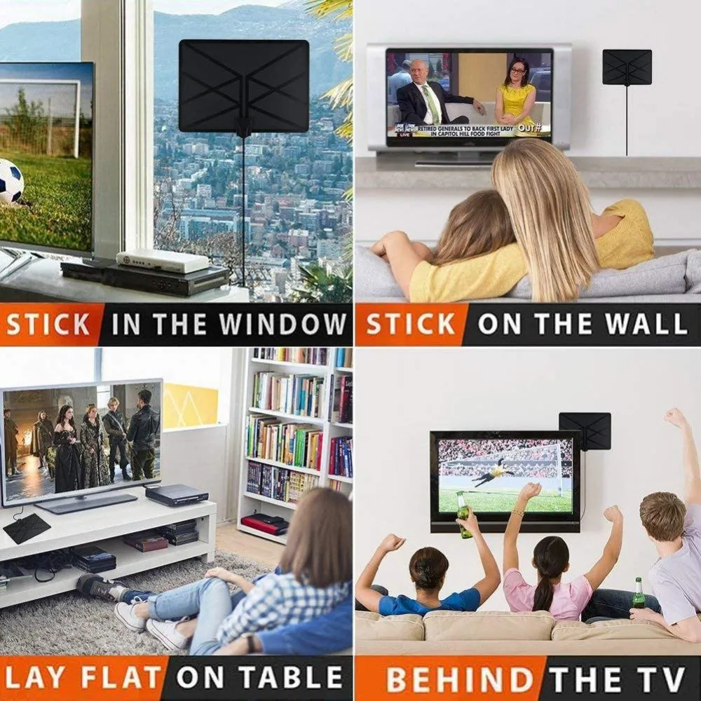 960 Miles TV Aerial Indoor Amplified Digital HDTV Antenna