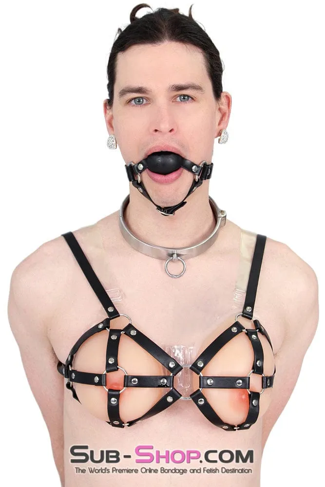 9877RS      Gia Real Feel Silicone Breast Forms with Nipples and Clear Straps, DD Cup